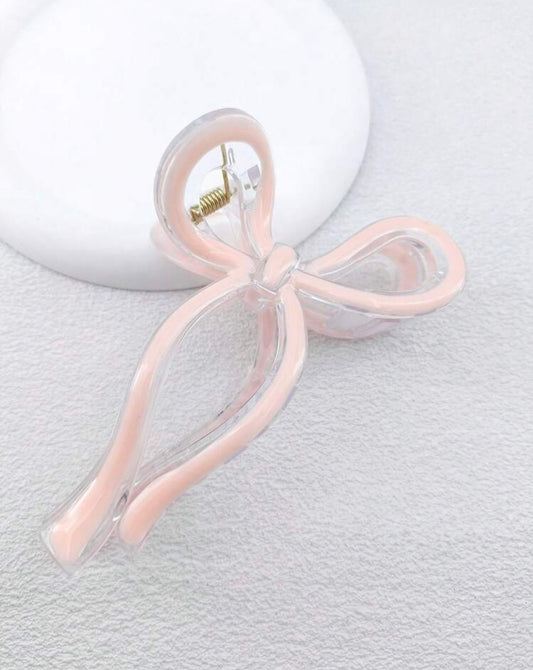 Bow clip(baby pink)